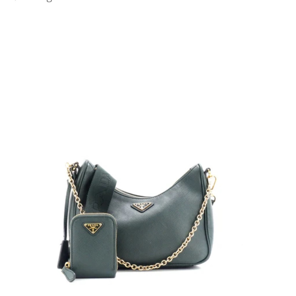 Prada Emerald Green Shoulder Bag, RE-Edition 2005.  Like new!! - Picture 7 of 13